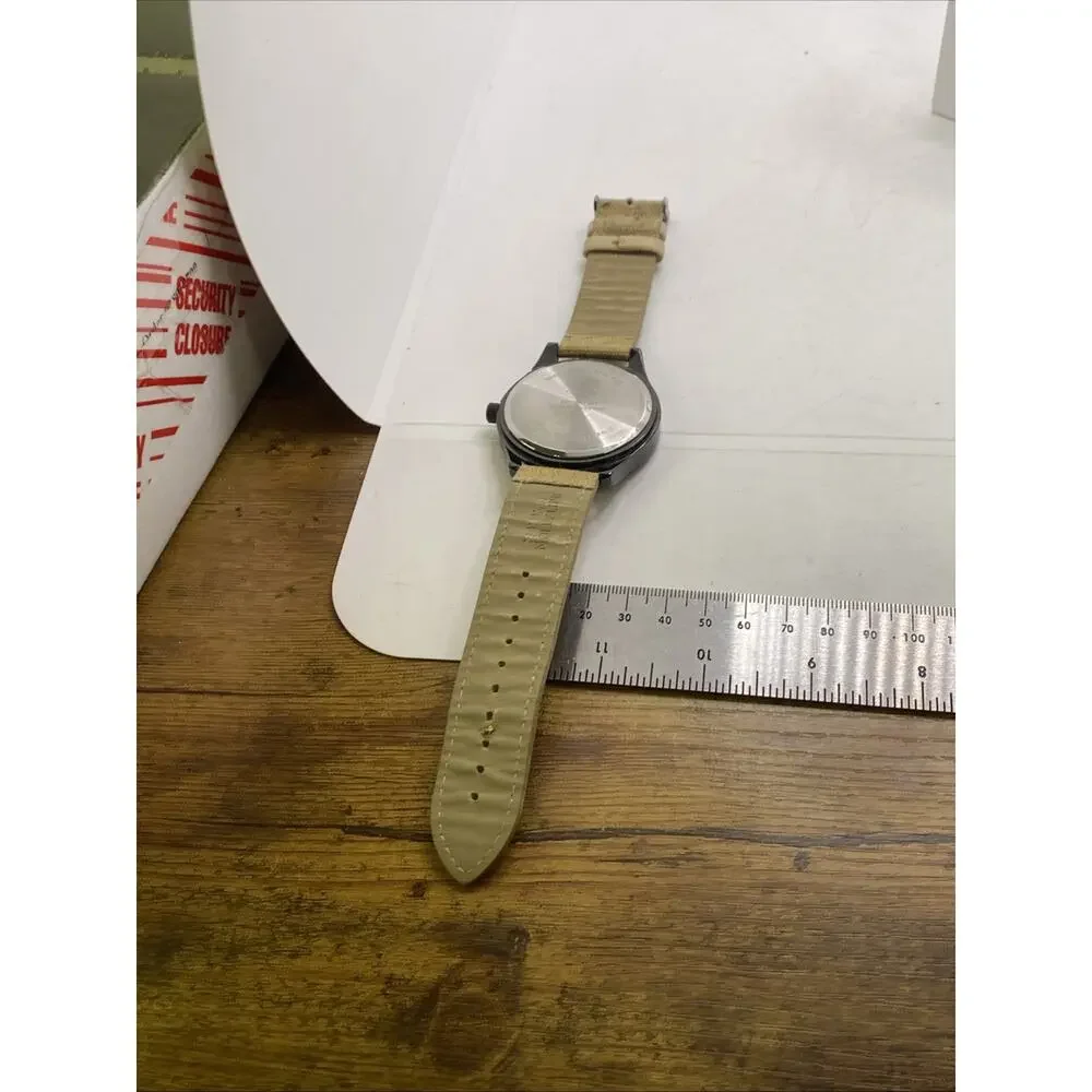 Mens Black Metallic Canvas Nylon Strap Military Style Watch New Batter